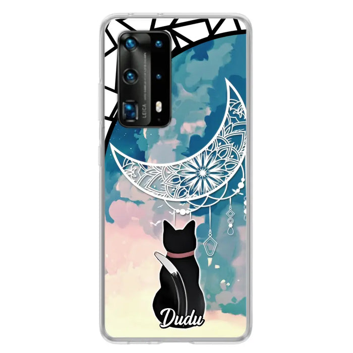 Custom Personalized Black Cat Phone Case - Gift Idea For Cat Lover - Case For Oppo/Xiaomi/Huawei