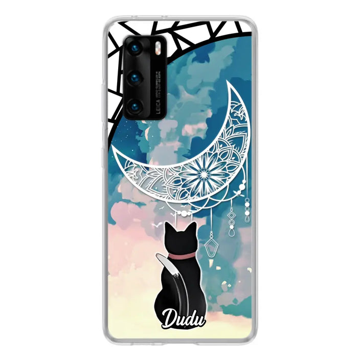 Custom Personalized Black Cat Phone Case - Gift Idea For Cat Lover - Case For Oppo/Xiaomi/Huawei