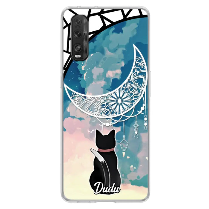 Custom Personalized Black Cat Phone Case - Gift Idea For Cat Lover - Case For Oppo/Xiaomi/Huawei