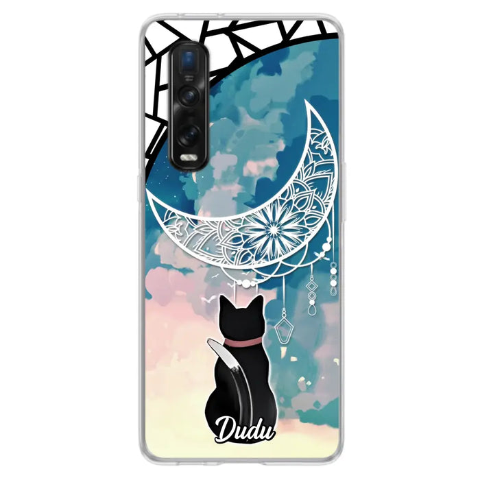 Custom Personalized Black Cat Phone Case - Gift Idea For Cat Lover - Case For Oppo/Xiaomi/Huawei