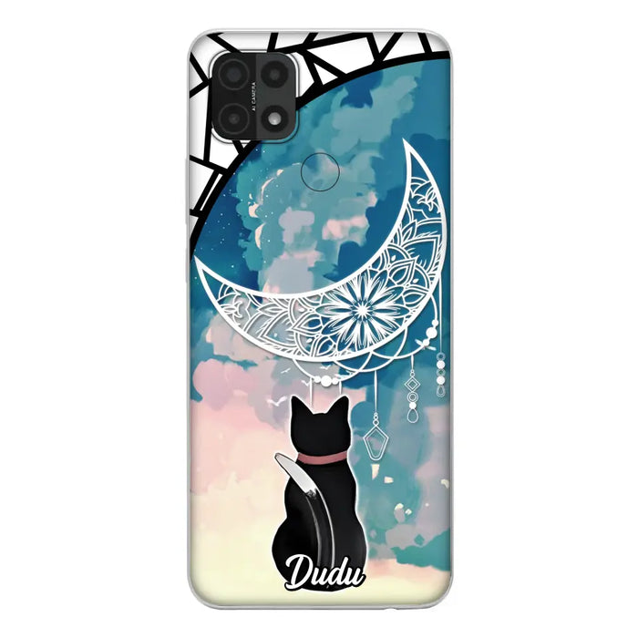 Custom Personalized Black Cat Phone Case - Gift Idea For Cat Lover - Case For Oppo/Xiaomi/Huawei