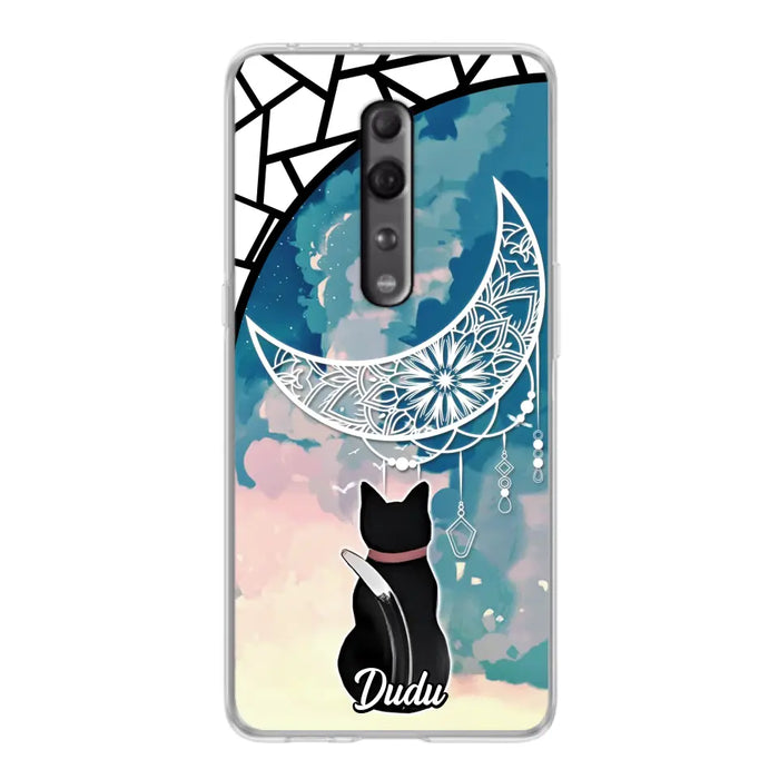 Custom Personalized Black Cat Phone Case - Gift Idea For Cat Lover - Case For Oppo/Xiaomi/Huawei