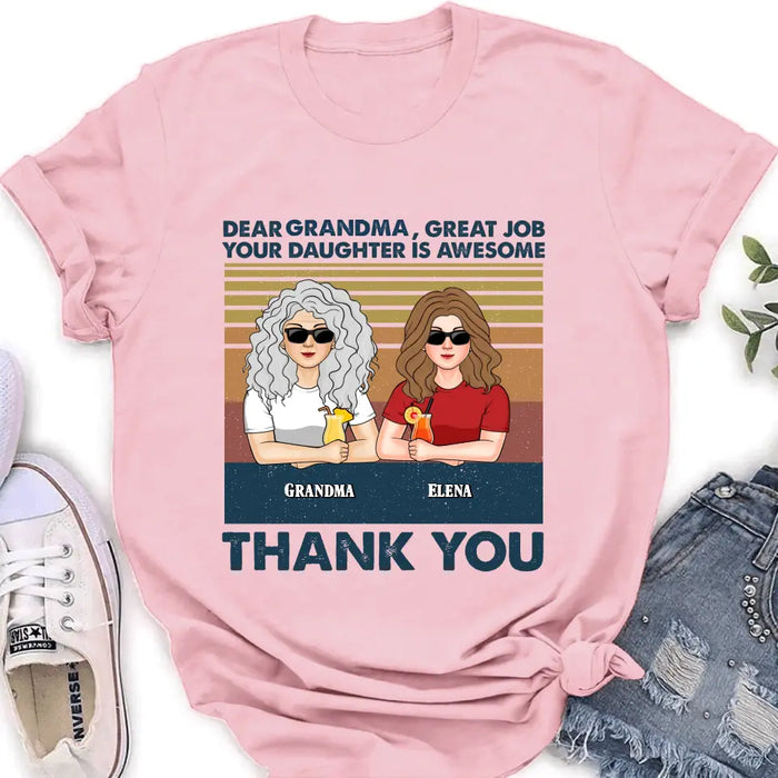 Custom Personalized Grandma Shirt/Hoodie - Upto 4 Kids - Mother's Day Gift For Grandma/Mom -  Dear Grandma Great Job