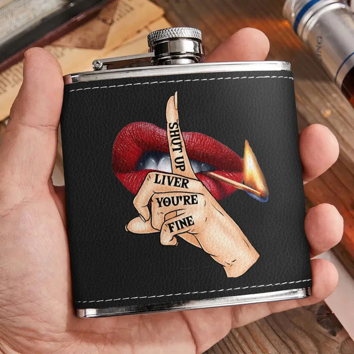 Custom Personalized Leather Flask - Gift Idea for Friends/Besties