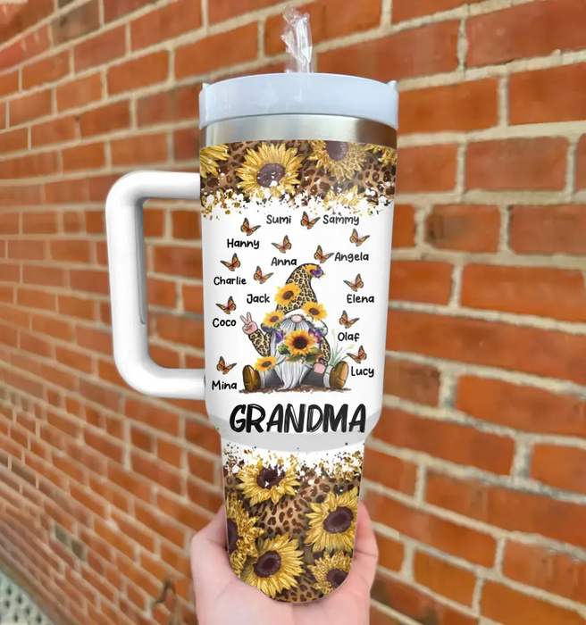 Custom Personalized Grandma Tumbler - Upto 12 Kids - Mother's Day Gift Idea for Mom/Grandma