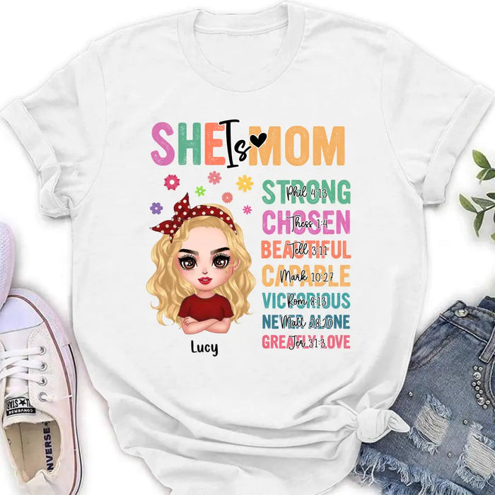 Custom Personalized Mother's Day Unisex T-shirt - Best Gift Idea To Mom - She Is Mom