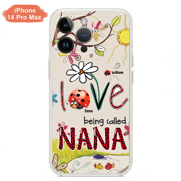 Custom Personalized Grandma/ Mom Phone Case - Gift Idea For Grandma - Upto 7 Kids - Love Being Called Gigi - Cases For iPhone/ Samsung