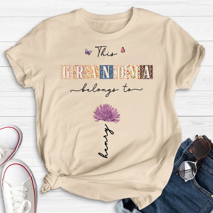 Custom Personalized Grandma Shirt/ Hoodie - Upto 12 Kids - Mother's Day Gift Idea for Grandma - This Grandma Belongs To