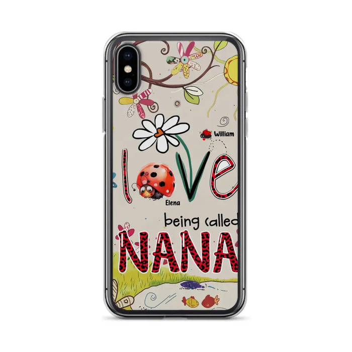 Custom Personalized Grandma/ Mom Phone Case - Gift Idea For Grandma - Upto 7 Kids - Love Being Called Gigi - Cases For iPhone/ Samsung