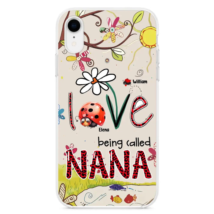 Custom Personalized Grandma/ Mom Phone Case - Gift Idea For Grandma - Upto 7 Kids - Love Being Called Gigi - Cases For iPhone/ Samsung