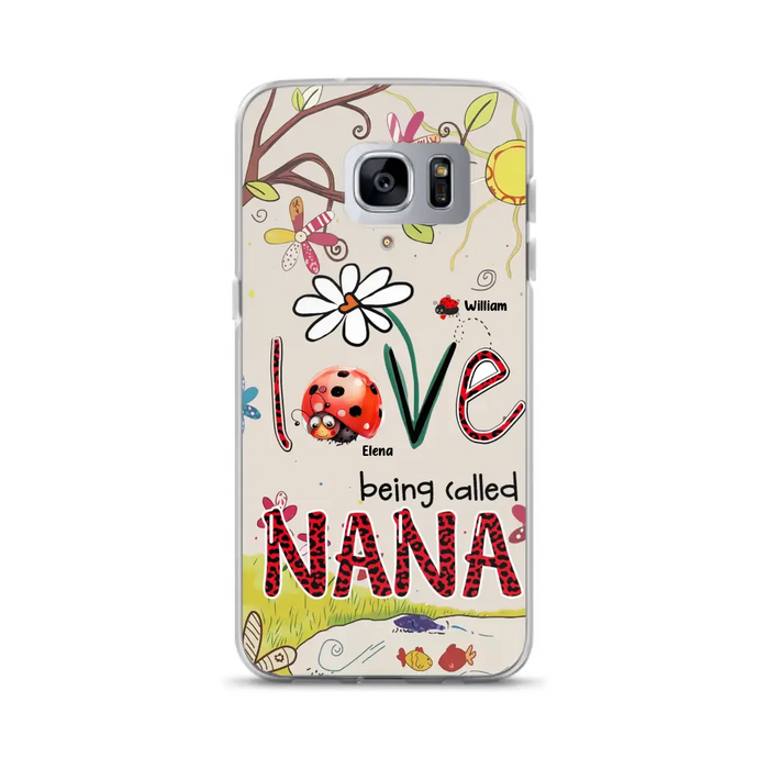 Custom Personalized Grandma/ Mom Phone Case - Gift Idea For Grandma - Upto 7 Kids - Love Being Called Gigi - Cases For iPhone/ Samsung