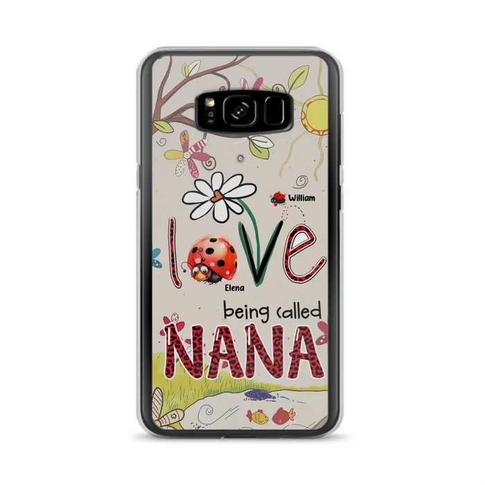 Custom Personalized Grandma/ Mom Phone Case - Gift Idea For Grandma - Upto 7 Kids - Love Being Called Gigi - Cases For iPhone/ Samsung