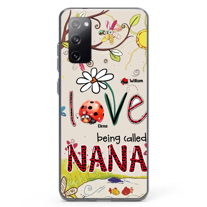 Custom Personalized Grandma/ Mom Phone Case - Gift Idea For Grandma - Upto 7 Kids - Love Being Called Gigi - Cases For iPhone/ Samsung