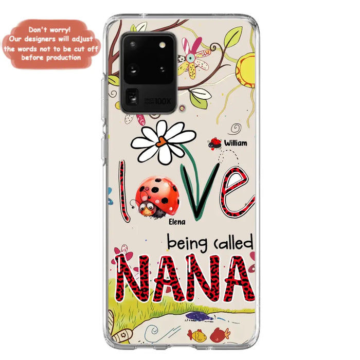 Custom Personalized Grandma/ Mom Phone Case - Gift Idea For Grandma - Upto 7 Kids - Love Being Called Gigi - Cases For iPhone/ Samsung