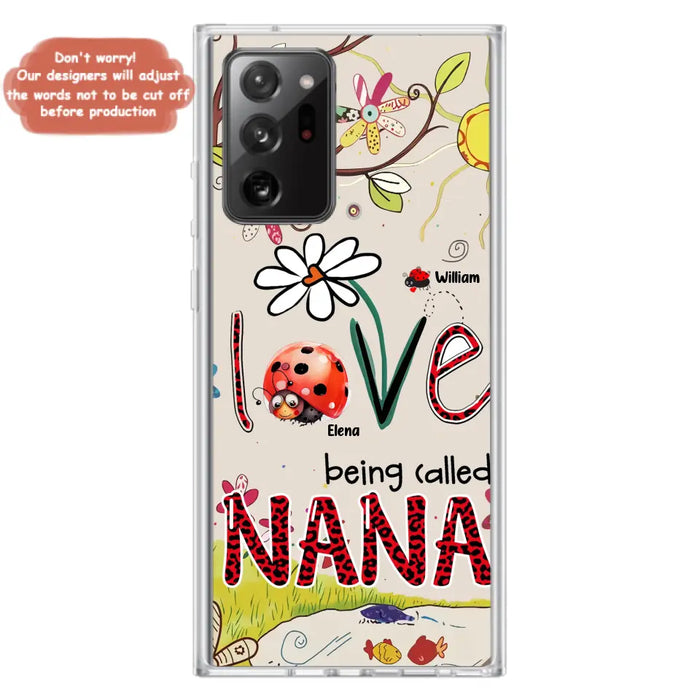 Custom Personalized Grandma/ Mom Phone Case - Gift Idea For Grandma - Upto 7 Kids - Love Being Called Gigi - Cases For iPhone/ Samsung