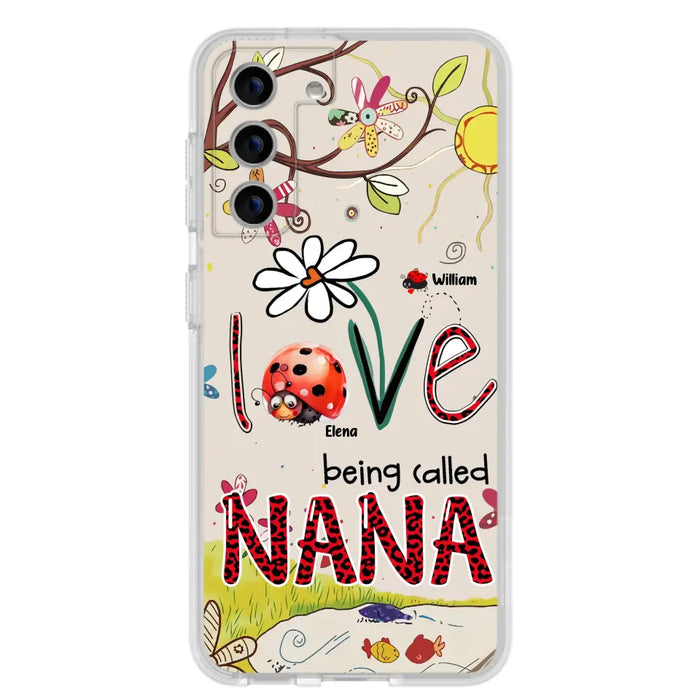 Custom Personalized Grandma/ Mom Phone Case - Gift Idea For Grandma - Upto 7 Kids - Love Being Called Gigi - Cases For iPhone/ Samsung