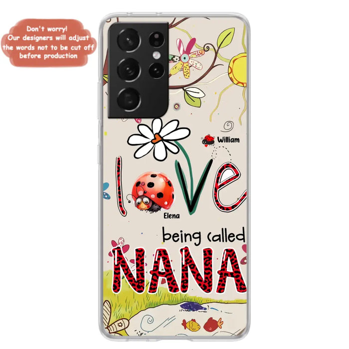 Custom Personalized Grandma/ Mom Phone Case - Gift Idea For Grandma - Upto 7 Kids - Love Being Called Gigi - Cases For iPhone/ Samsung