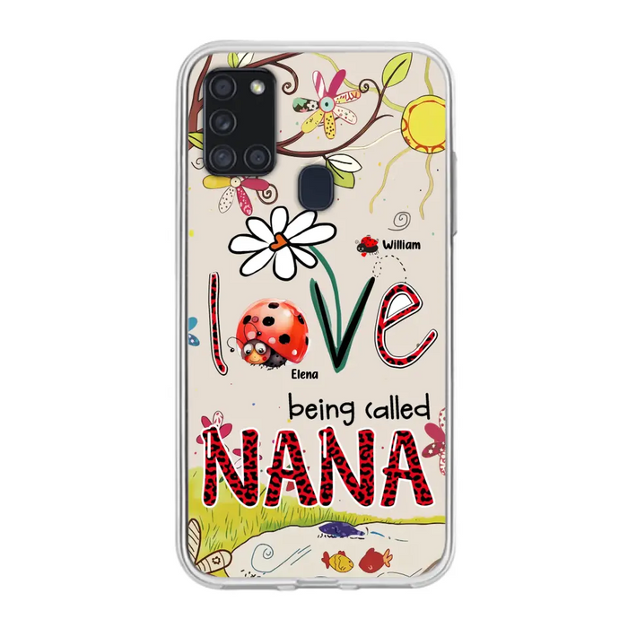 Custom Personalized Grandma/ Mom Phone Case - Gift Idea For Grandma - Upto 7 Kids - Love Being Called Gigi - Cases For iPhone/ Samsung