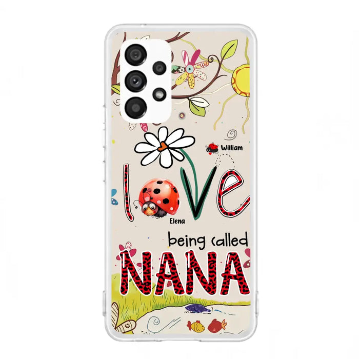 Custom Personalized Grandma/ Mom Phone Case - Gift Idea For Grandma - Upto 7 Kids - Love Being Called Gigi - Cases For iPhone/ Samsung