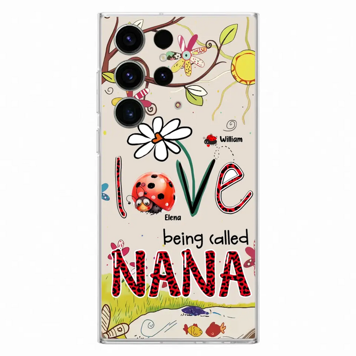 Custom Personalized Grandma/ Mom Phone Case - Gift Idea For Grandma - Upto 7 Kids - Love Being Called Gigi - Cases For iPhone/ Samsung