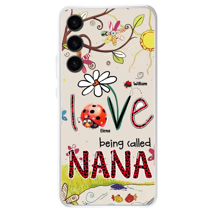 Custom Personalized Grandma/ Mom Phone Case - Gift Idea For Grandma - Upto 7 Kids - Love Being Called Gigi - Cases For iPhone/ Samsung