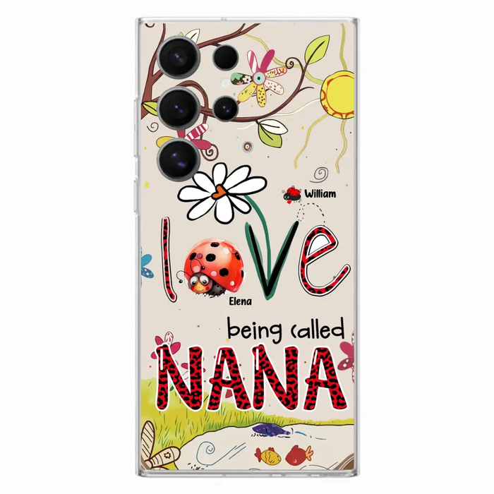 Custom Personalized Grandma/ Mom Phone Case - Gift Idea For Grandma - Upto 7 Kids - Love Being Called Gigi - Cases For iPhone/ Samsung