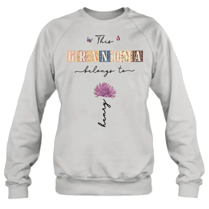 Custom Personalized Grandma Shirt/ Hoodie - Upto 12 Kids - Mother's Day Gift Idea for Grandma - This Grandma Belongs To