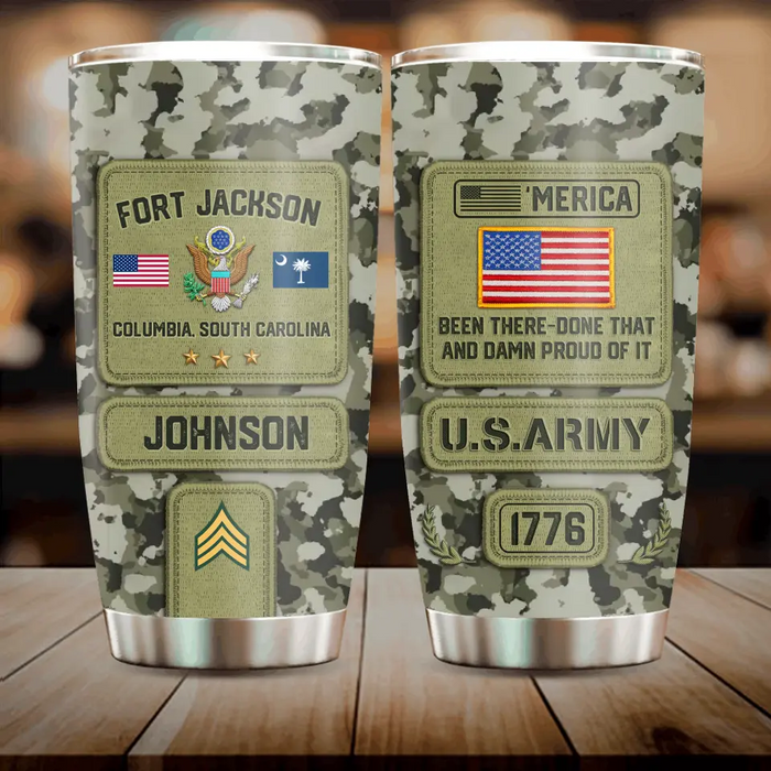 Custom Personalized Veteran Tumbler - Gift For Veteran/ Birthday/ Father's Day - U.S.Veteran