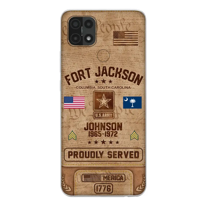 Custom Personalized Veteran Phone Case - Gift For Veteran - Birthday/ Father's Day Gift - Proudly Served - Case For Xiaomi/ Oppo/ Huawei