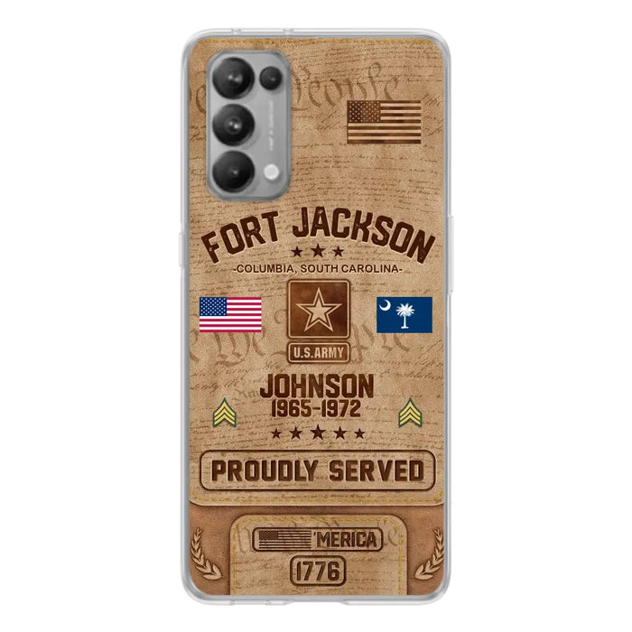 Custom Personalized Veteran Phone Case - Gift For Veteran - Birthday/ Father's Day Gift - Proudly Served - Case For Xiaomi/ Oppo/ Huawei