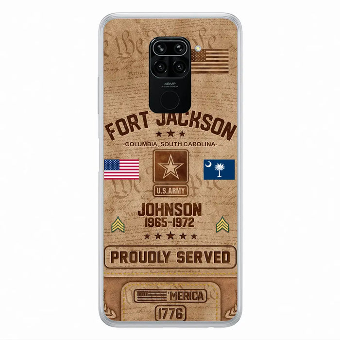 Custom Personalized Veteran Phone Case - Gift For Veteran - Birthday/ Father's Day Gift - Proudly Served - Case For Xiaomi/ Oppo/ Huawei