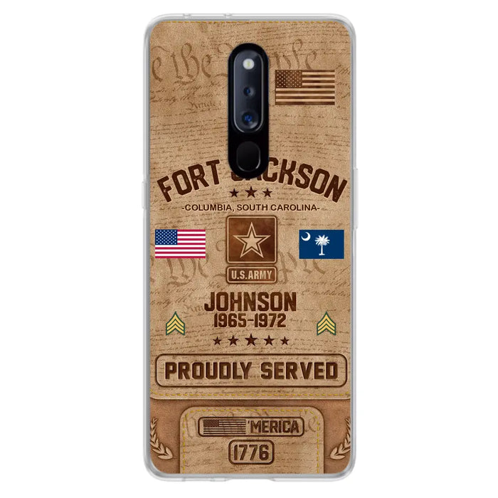 Custom Personalized Veteran Phone Case - Gift For Veteran - Birthday/ Father's Day Gift - Proudly Served - Case For Xiaomi/ Oppo/ Huawei