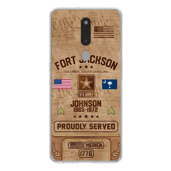 Custom Personalized Veteran Phone Case - Gift For Veteran - Birthday/ Father's Day Gift - Proudly Served - Case For Xiaomi/ Oppo/ Huawei