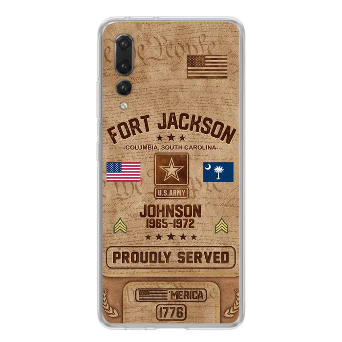 Custom Personalized Veteran Phone Case - Gift For Veteran - Birthday/ Father's Day Gift - Proudly Served - Case For Xiaomi/ Oppo/ Huawei