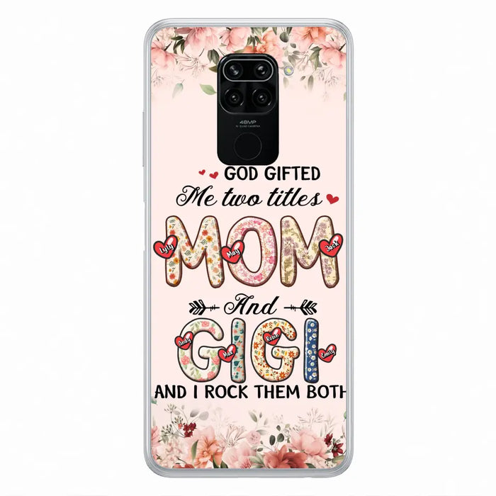 Custom Personalized Grandma Phone Case - Upto 7 Kids & 7 Grandkids - Mother's Day Gift Idea for Grandma/Mom - God Gifted Me Two Titles - Case for Xiaomi/Oppo/Huawei