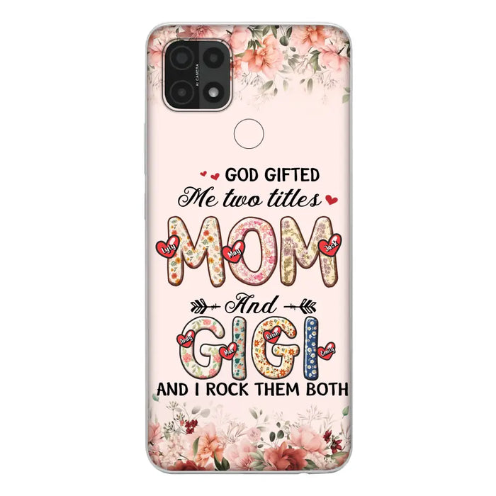 Custom Personalized Grandma Phone Case - Upto 7 Kids & 7 Grandkids - Mother's Day Gift Idea for Grandma/Mom - God Gifted Me Two Titles - Case for Xiaomi/Oppo/Huawei