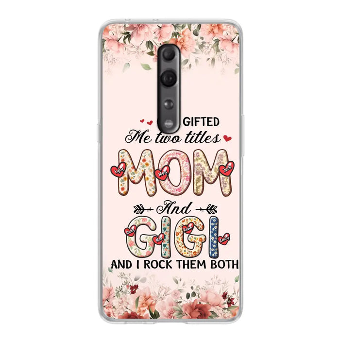 Custom Personalized Grandma Phone Case - Upto 7 Kids & 7 Grandkids - Mother's Day Gift Idea for Grandma/Mom - God Gifted Me Two Titles - Case for Xiaomi/Oppo/Huawei