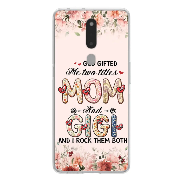 Custom Personalized Grandma Phone Case - Upto 7 Kids & 7 Grandkids - Mother's Day Gift Idea for Grandma/Mom - God Gifted Me Two Titles - Case for Xiaomi/Oppo/Huawei