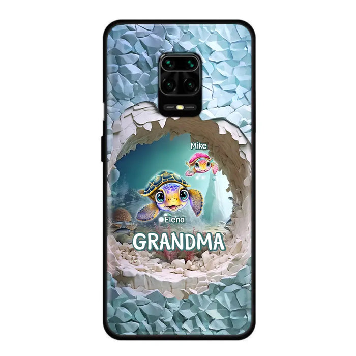 Custom Personalized Turtle Phone Case - Upto 10 Kids - Mother's Day Gift Idea For Grandma - Case for Xiaomi/Huawei/Oppo