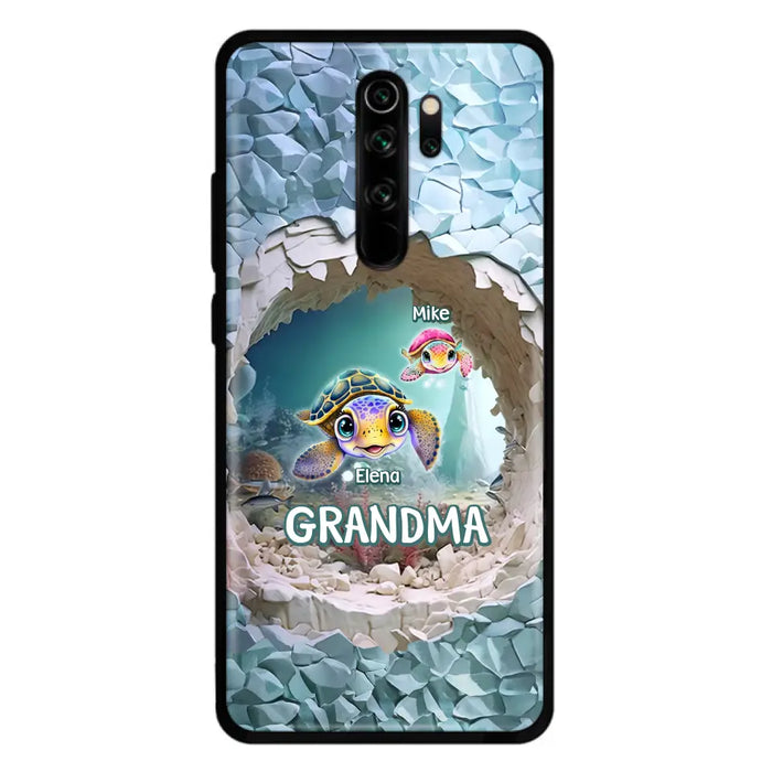 Custom Personalized Turtle Phone Case - Upto 10 Kids - Mother's Day Gift Idea For Grandma - Case for Xiaomi/Huawei/Oppo