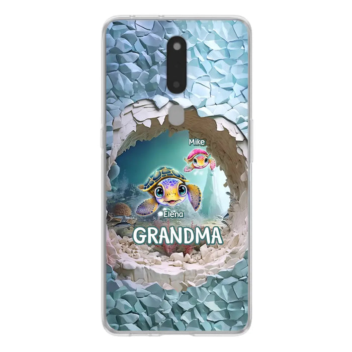 Custom Personalized Turtle Phone Case - Upto 10 Kids - Mother's Day Gift Idea For Grandma - Case for Xiaomi/Huawei/Oppo