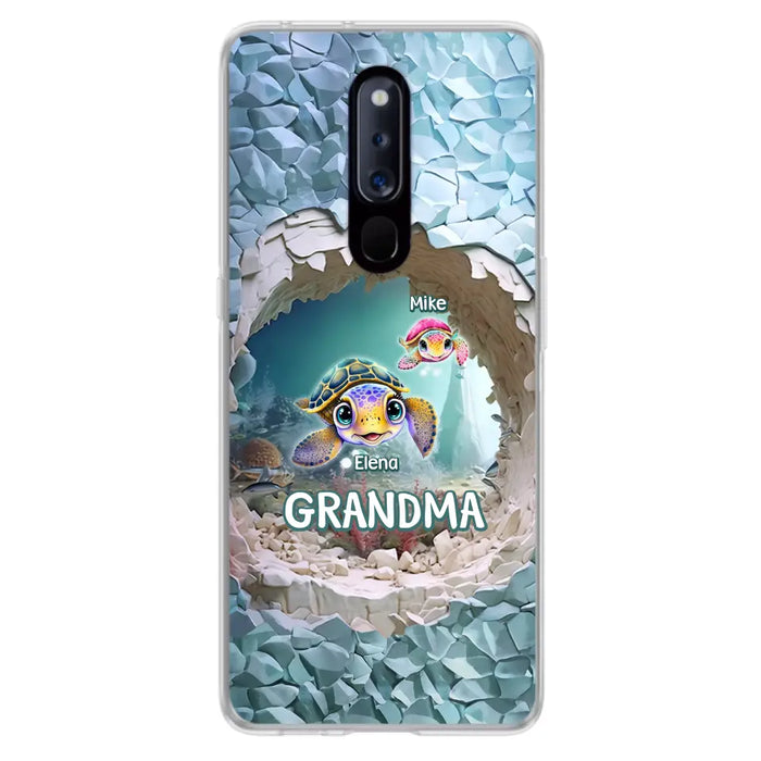 Custom Personalized Turtle Phone Case - Upto 10 Kids - Mother's Day Gift Idea For Grandma - Case for Xiaomi/Huawei/Oppo