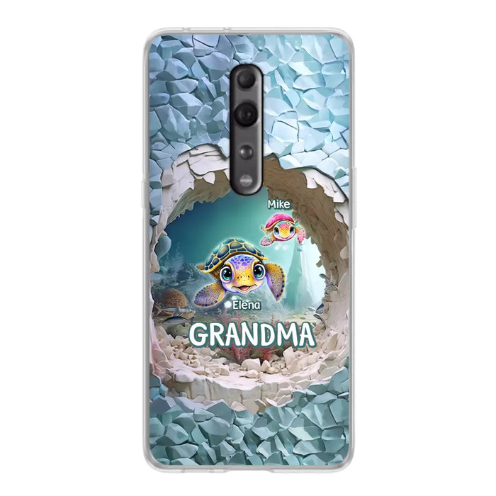 Custom Personalized Turtle Phone Case - Upto 10 Kids - Mother's Day Gift Idea For Grandma - Case for Xiaomi/Huawei/Oppo