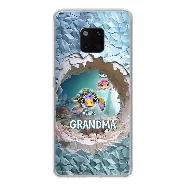 Custom Personalized Turtle Phone Case - Upto 10 Kids - Mother's Day Gift Idea For Grandma - Case for Xiaomi/Huawei/Oppo