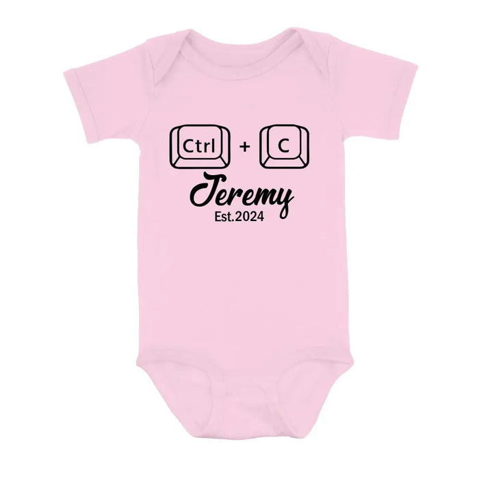 Custom Personalized Father Baby Onesie/T-Shirt - Father's Day Gift Idea for Baby & Daddy