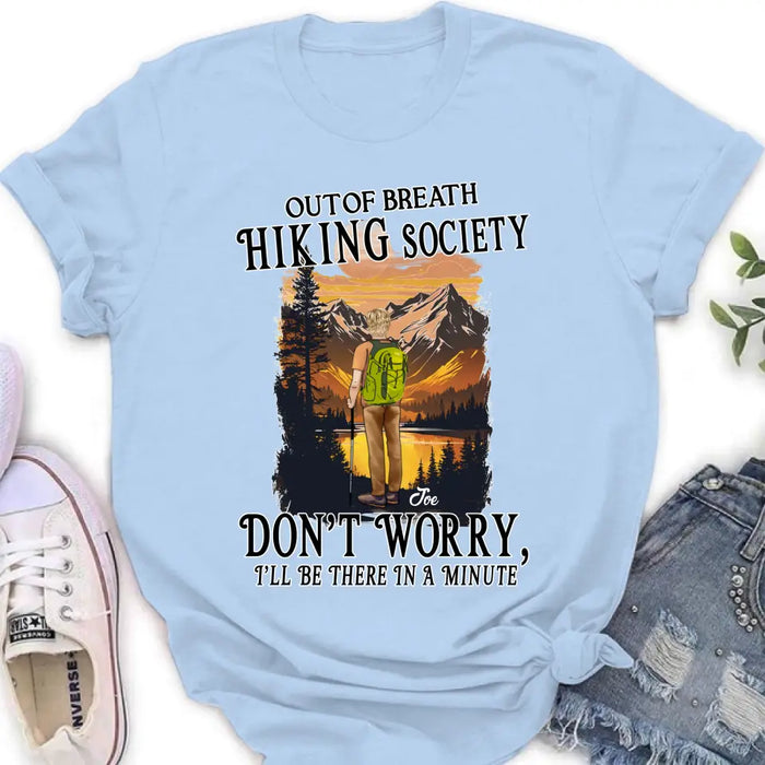 Custom Personalized Hiking Shirt/Hoodie - Father's Day Gift/Mother's Day Idea for Hiking Lovers - Out Of Breath Hiking Society