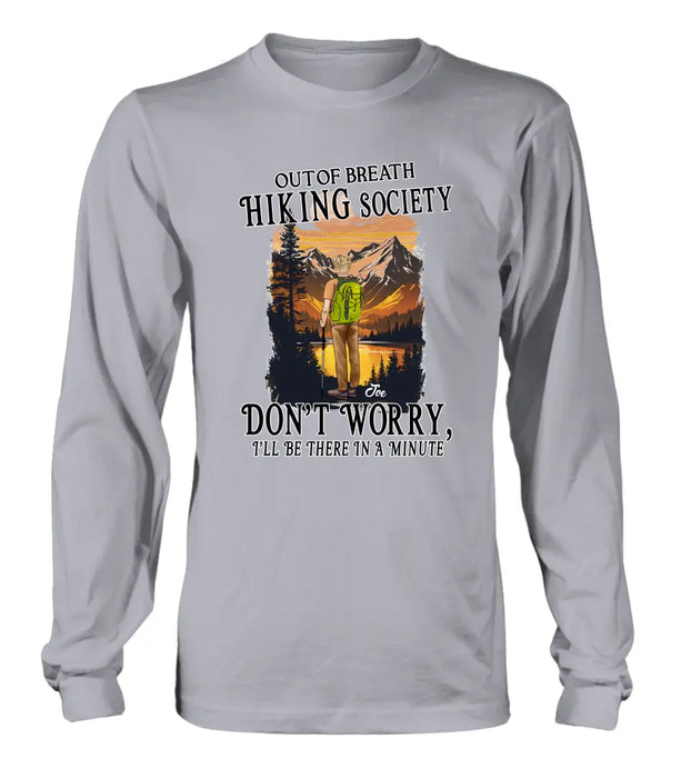 Custom Personalized Hiking Shirt/Hoodie - Father's Day Gift/Mother's Day Idea for Hiking Lovers - Out Of Breath Hiking Society