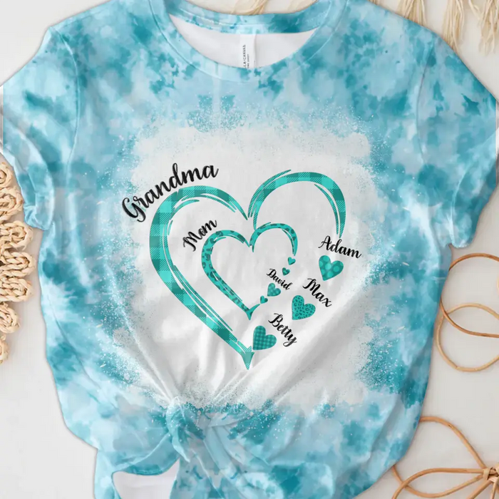 Custom Personalized Mom/Grandma T-shirt - Upto 6 Kids And 12 Grandkids - Mother's Day Gift Idea For Mother/Grandma