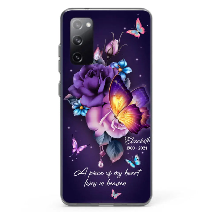 Custom Personalized Butterfly Memorial Phone Case - Memorial Gift Idea - Case for iPhone/Samsung