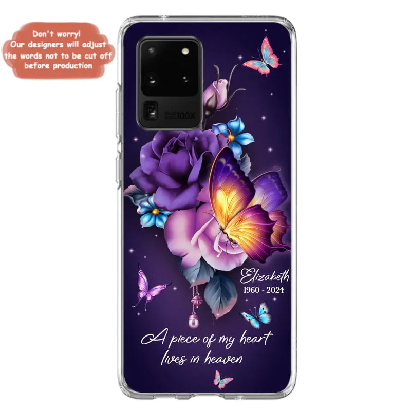 Custom Personalized Butterfly Memorial Phone Case - Memorial Gift Idea - Case for iPhone/Samsung